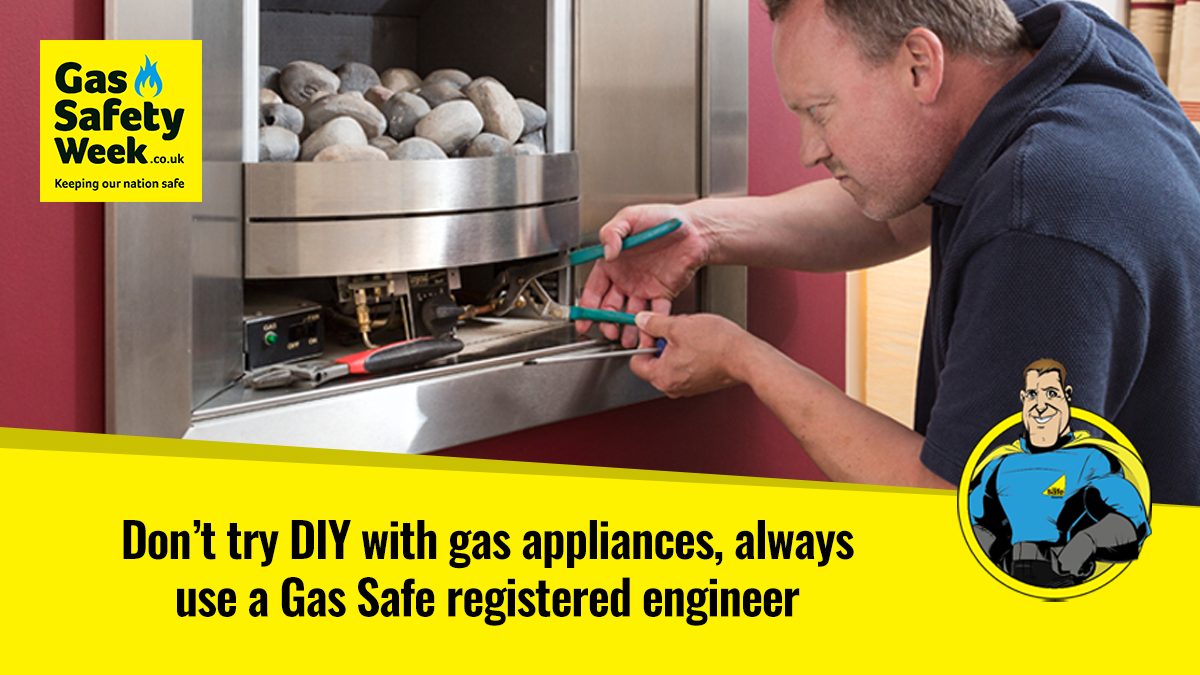 Don't DIY with gas appliances, always use a Gas Safe registered engineer.